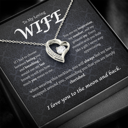 To My Loving Wife Necklace – Romantic Valentine's Day & Anniversary Gift