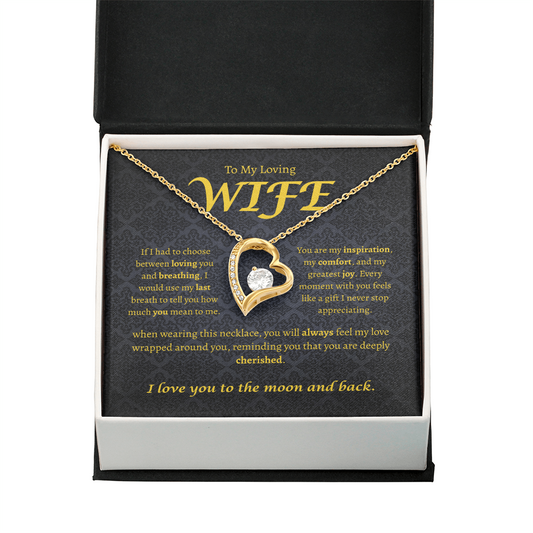 To My Loving Wife Necklace – Romantic Valentine's Day & Anniversary Gift